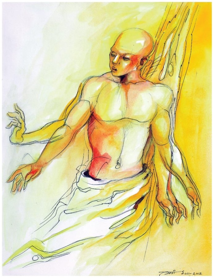 Water colour on paper by Amit Dutt
