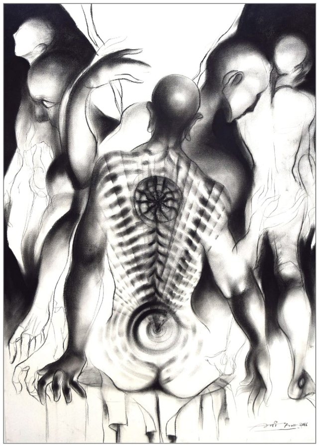 Charcoal on Canson paper by Amit Dutt