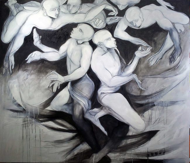 Mixed media on canvas by Amit Dutt