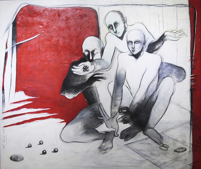 Mixed media on canvas by Amit Dutt