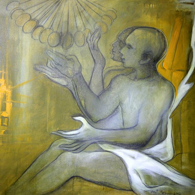 Mixed media on canvas by Amit Dutt