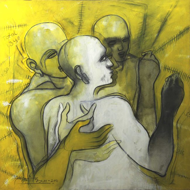 Mixed media on canvas by Amit Dutt