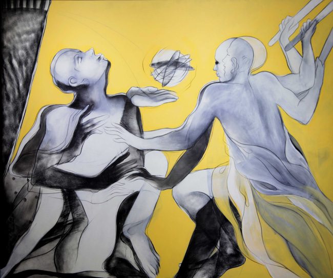 Mixed media on canvas by Amit Dutt