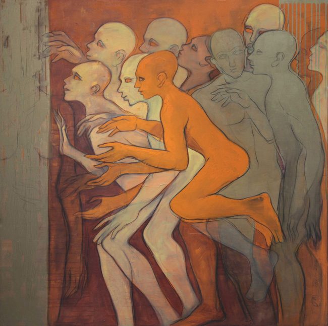 Mixed media on canvas by Amit Dutt