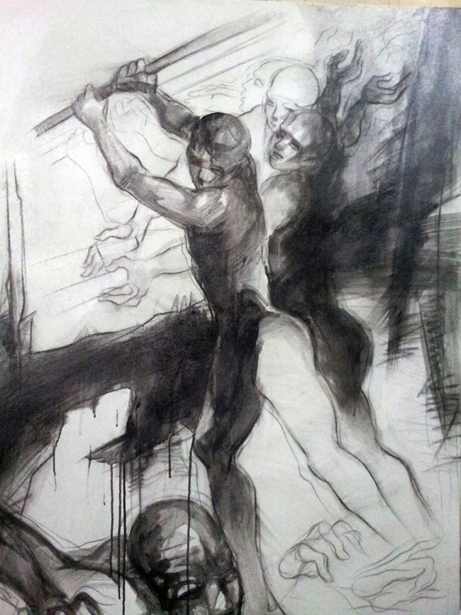 Mixed media on canvas by Amit Dutt