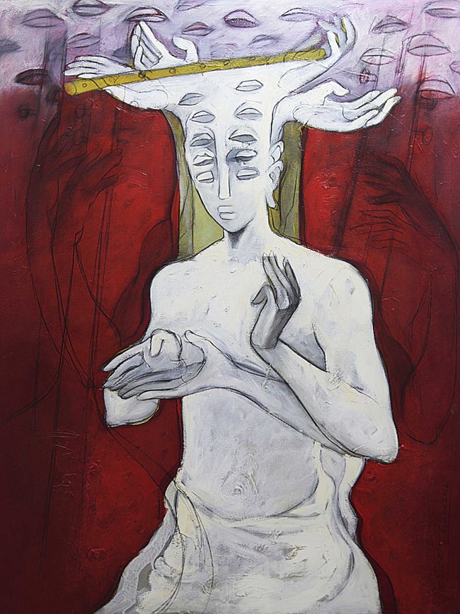 Mixed media on canvas by Amit Dutt