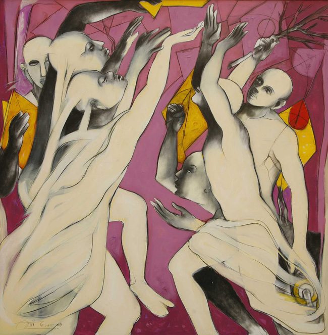 Mixed media on canvas by Amit Dutt