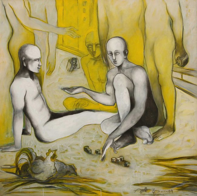 Mixed media on canvas by Amit Dutt