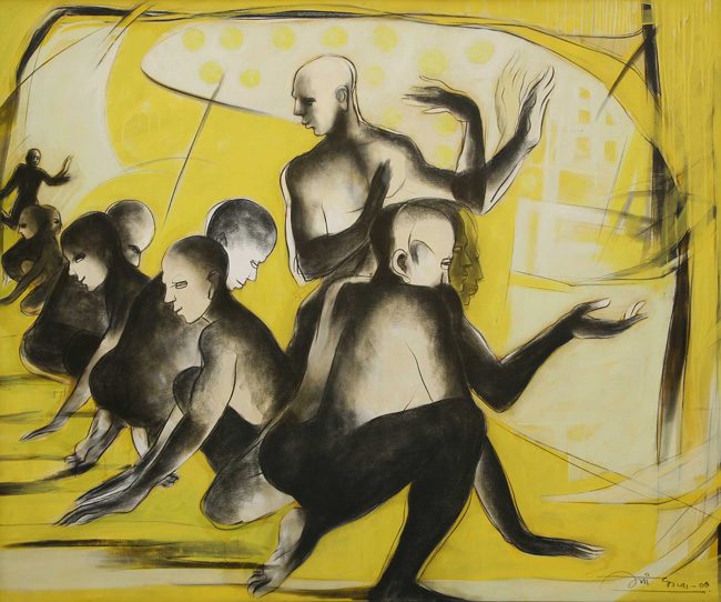 Mixed media on canvas by Amit Dutt