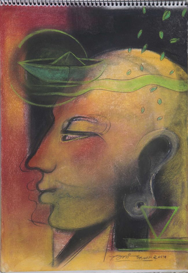 Dry pastel on paper by Amit Dutt