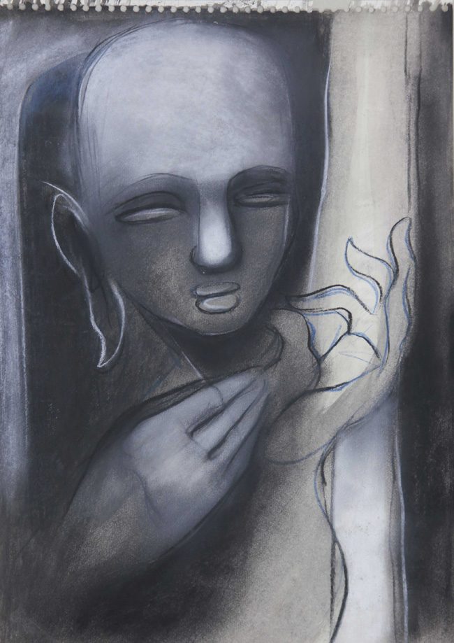 Dry pastel on paper by Amit Dutt