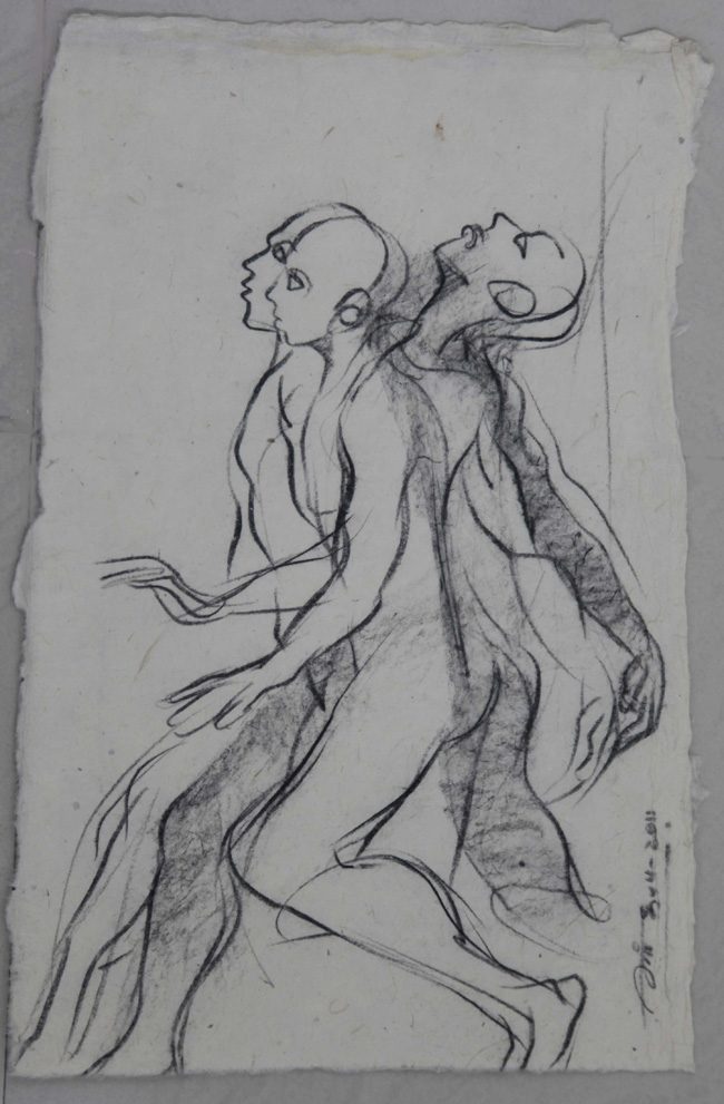 Dry pastel on paper by Amit Dutt