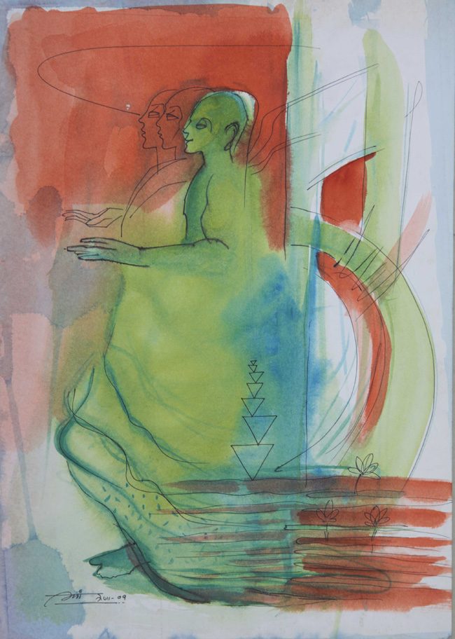 Dry pastel on paper by Amit Dutt
