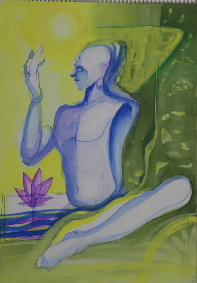 Dry pastel on paper by Amit Dutt