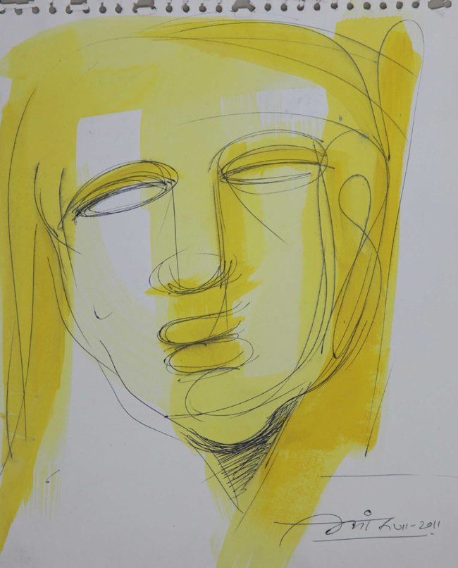 Dry pastel on paper by Amit Dutt