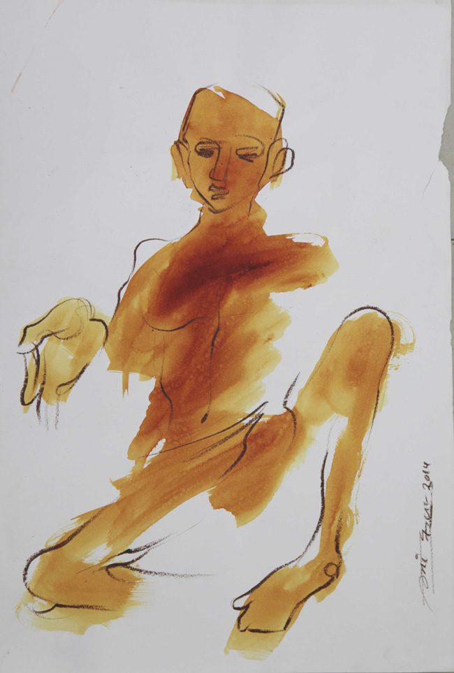 Dry pastel on paper by Amit Dutt