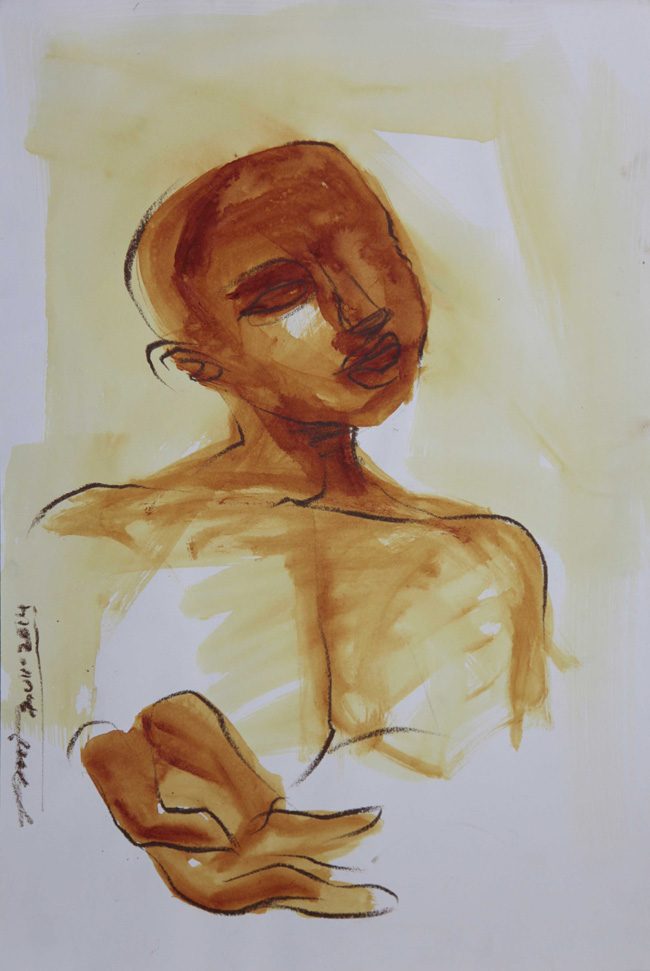 Dry pastel on paper by Amit Dutt