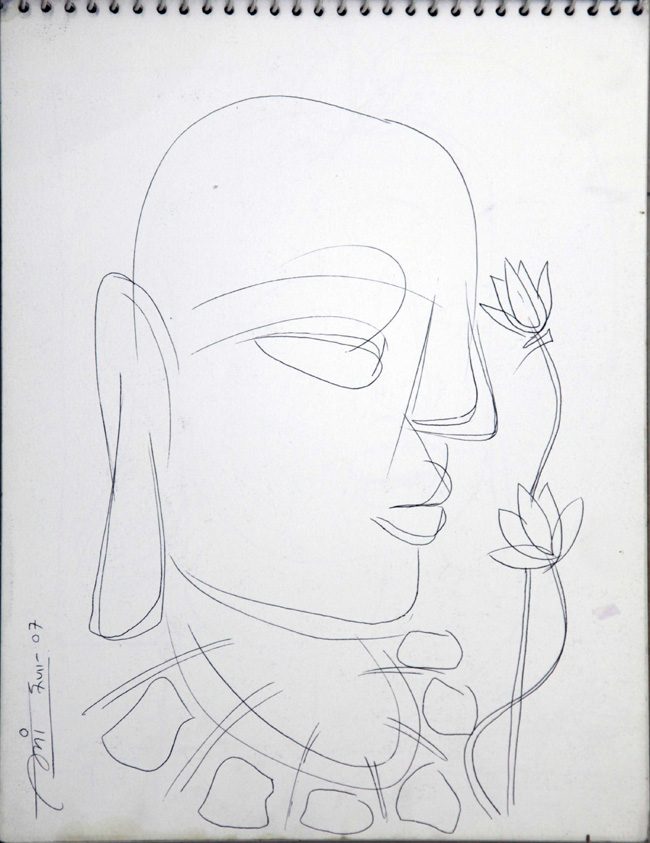 Figure drawing in pencil and charcoal