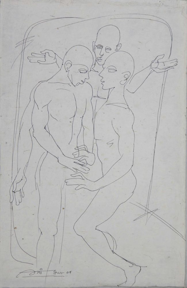 Charcoal on paper by Amit Dutt