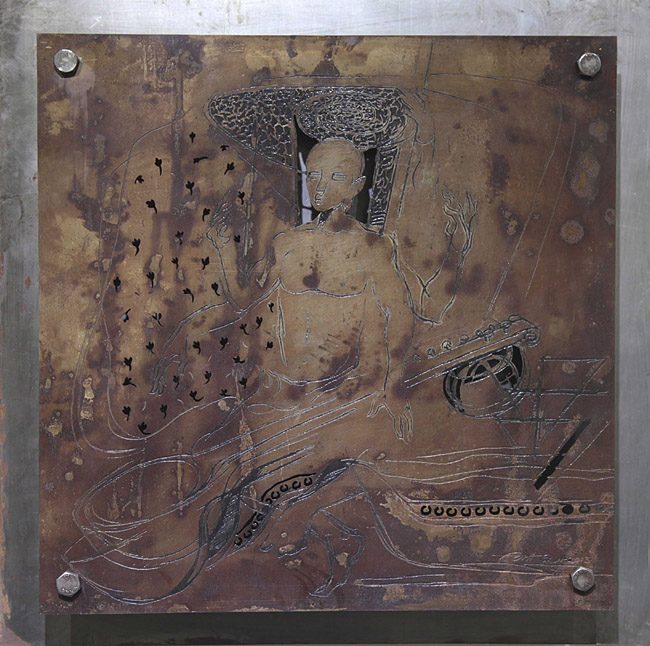 Mixed media on metal by Amit Dutt