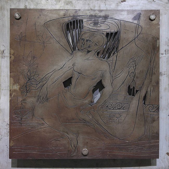 Mixed media on metal by Amit Dutt
