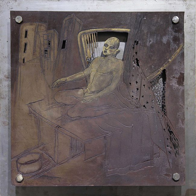 Mixed media on metal by Amit Dutt