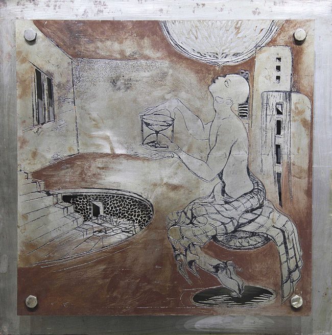 Mixed media on metal by Amit Dutt