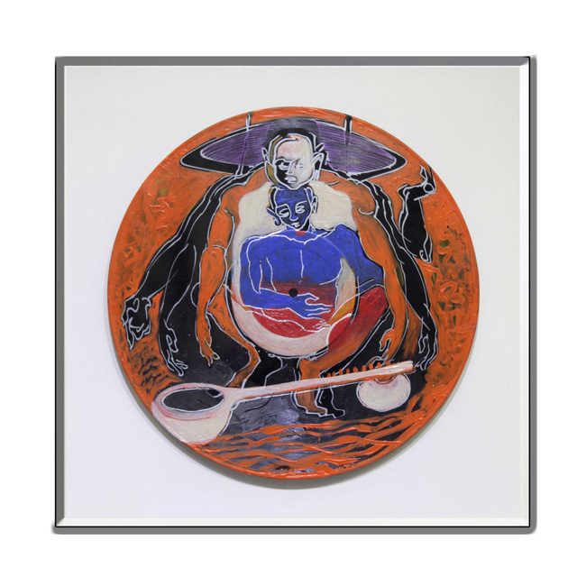 Painted plate by Amit Dutt