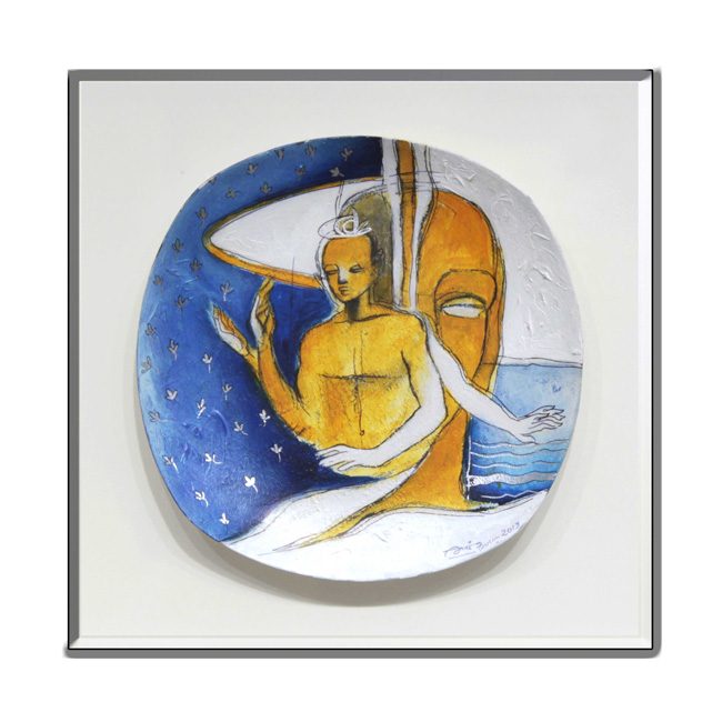 Painted plate by Amit Dutt