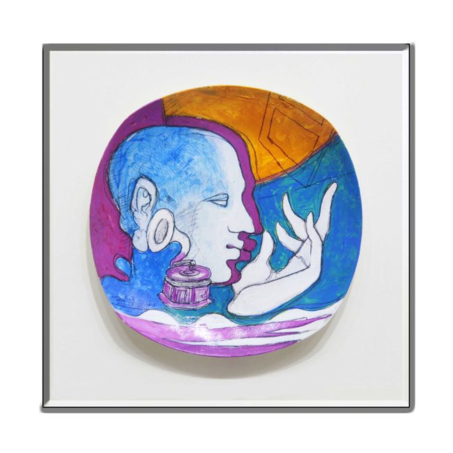 Painted plate by Amit Dutt
