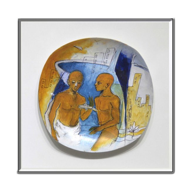 Painted plate by Amit Dutt